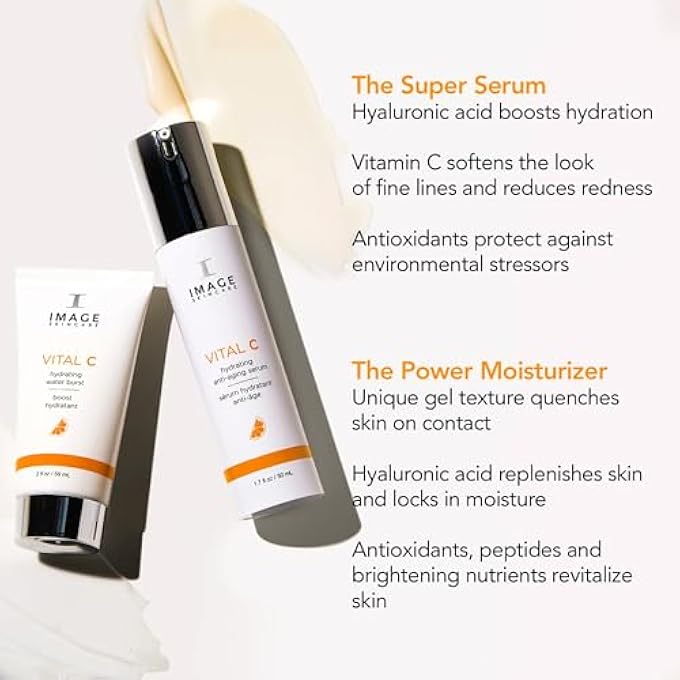 IMAGE SKINCARE VITAL C SUPER DUO, HYDRATING WATER BURST & ANTI-AGING FACE SERUM, SKINCARE KIT WITH VITAMIN C & HYALURONIC ACID TO REFRESH & SMOOTH SKIN - Image 4